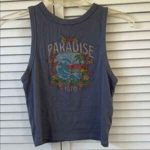 Hollister Paradise Graphic Blue Muscle Tee